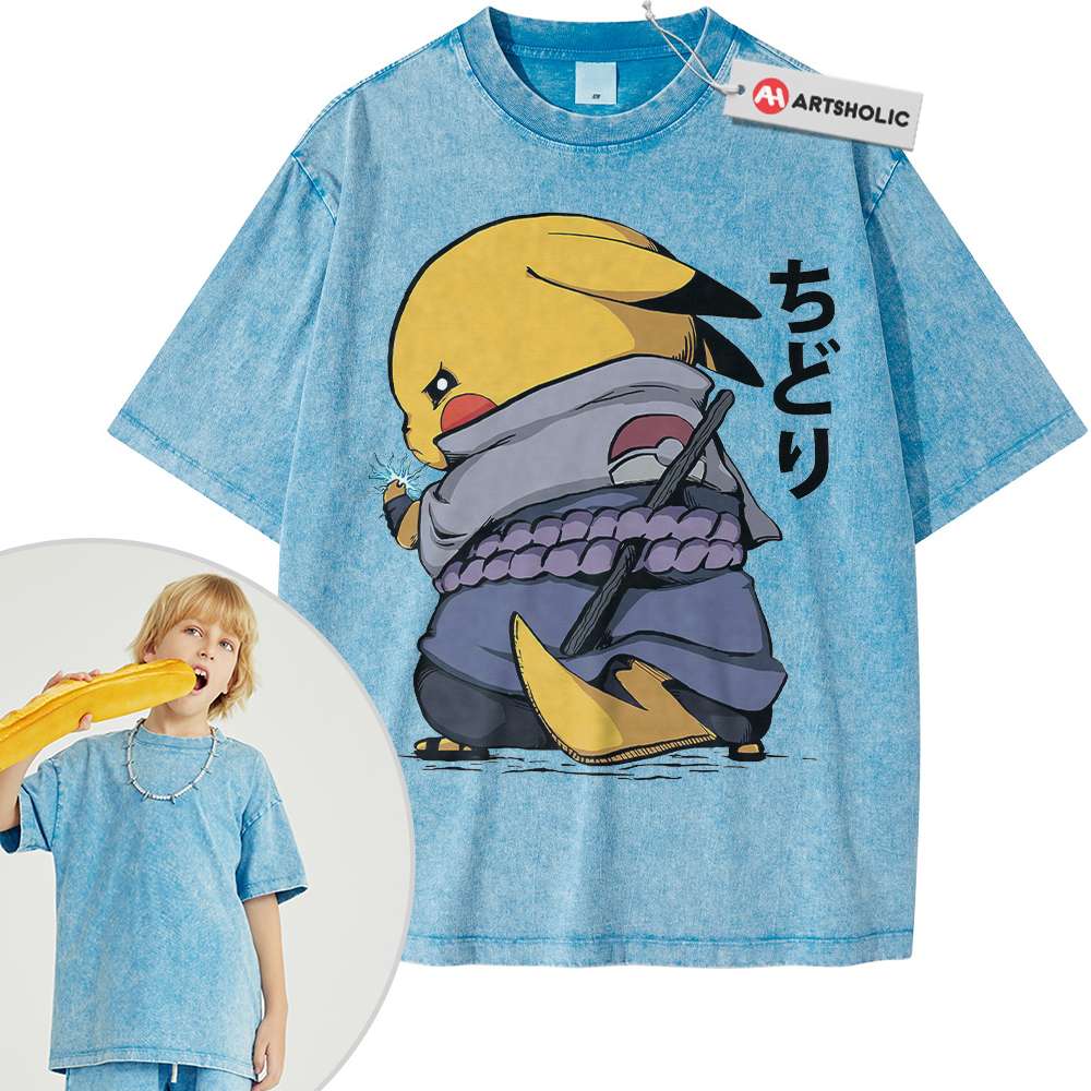 Alternative view of Pikachu Shirt For Kids, Pokemon Shirt For Kids, Anime Shirt For Kids, Vintage Tee For Kids