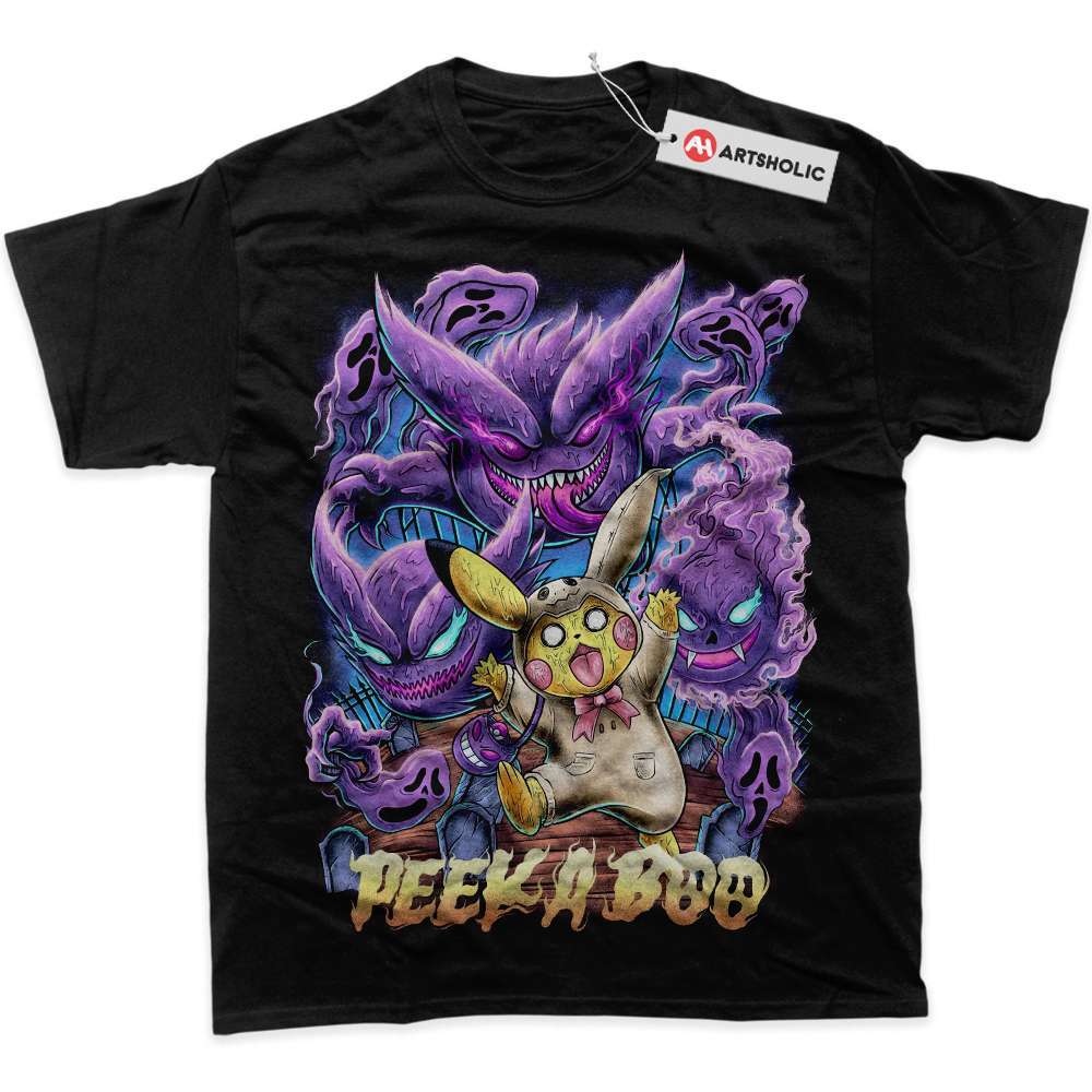 Alternative view of Pikachu Shirt, Gengar Shirt, Pokemon Shirt, Anime Shirt, Graphic Tee