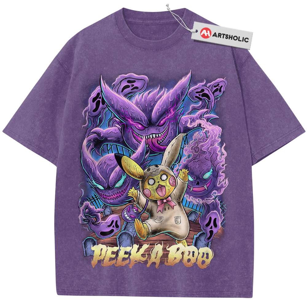Pikachu Shirt, Gengar Shirt, Pokemon shirt, Anime Shirt, Vintage Tee