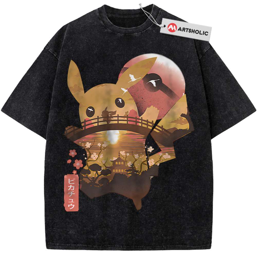 Alternative view of Pikachu Shirt, Pokemon shirt, Anime Shirt, Vintage Tee