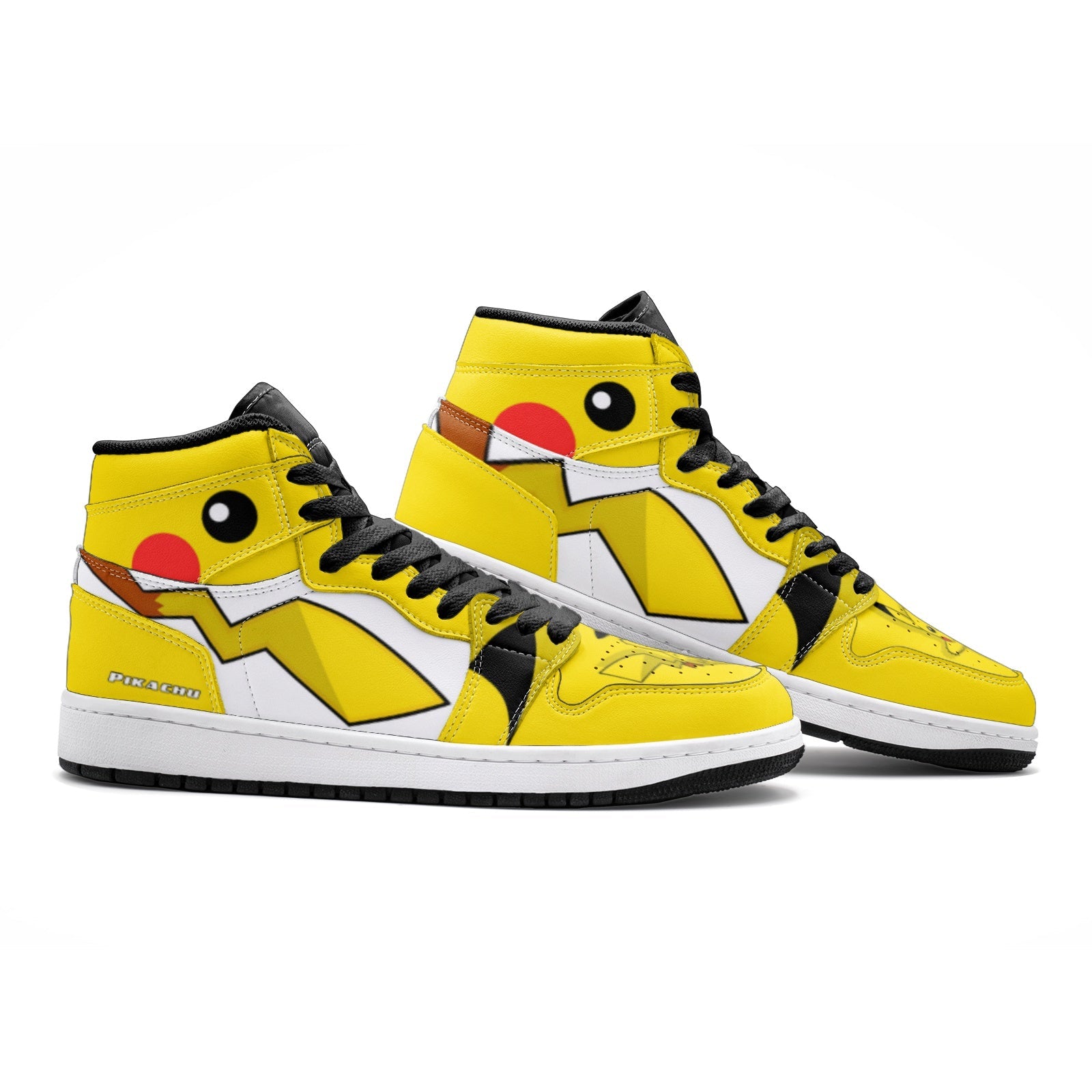 Alternative view of Pikachu Starter Pokemon Custom Sneaker Mid 1 Basketball Shoes - Otaku Hall