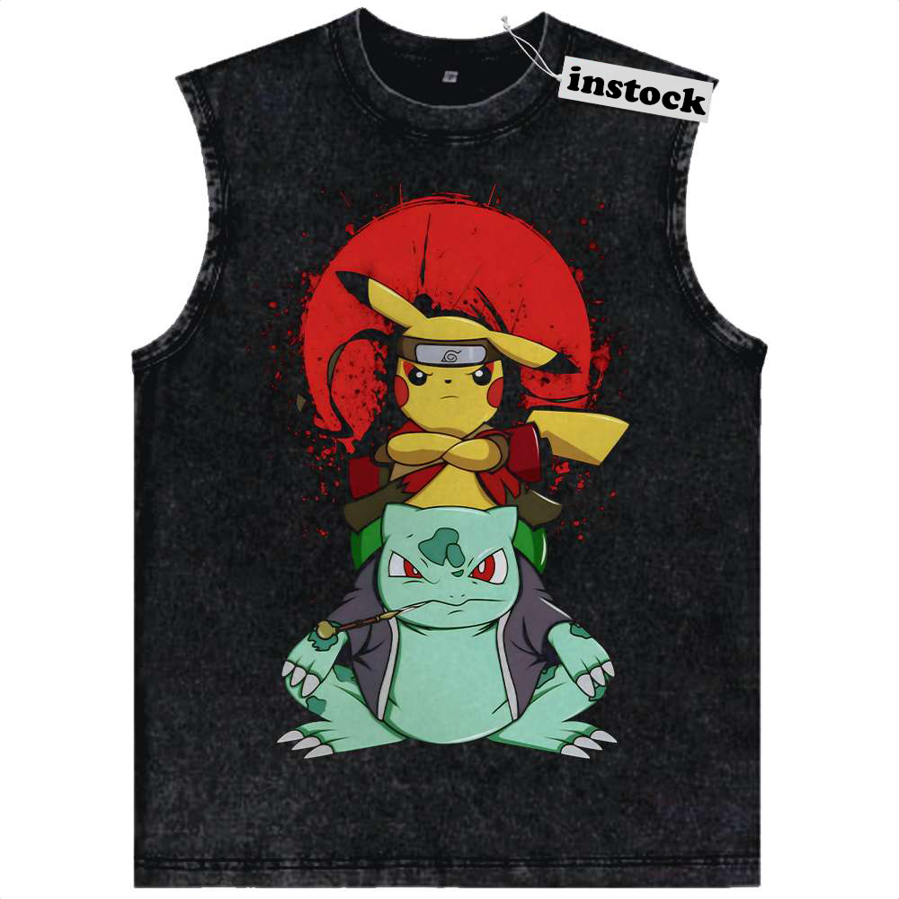 Pikachu Tank Top, Bulbasaur Tank Top, Pokemon Tank Top,Anime Tank Top, Vintage Tank Top