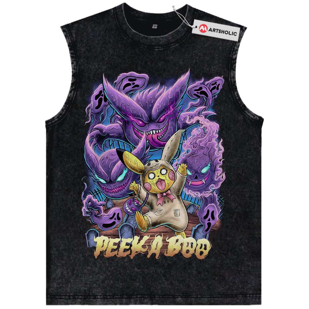 Pikachu Tank Top, Gengar Tank Top, Pokemon Tank Top, Anime Tank Top, Vintage Tank Top