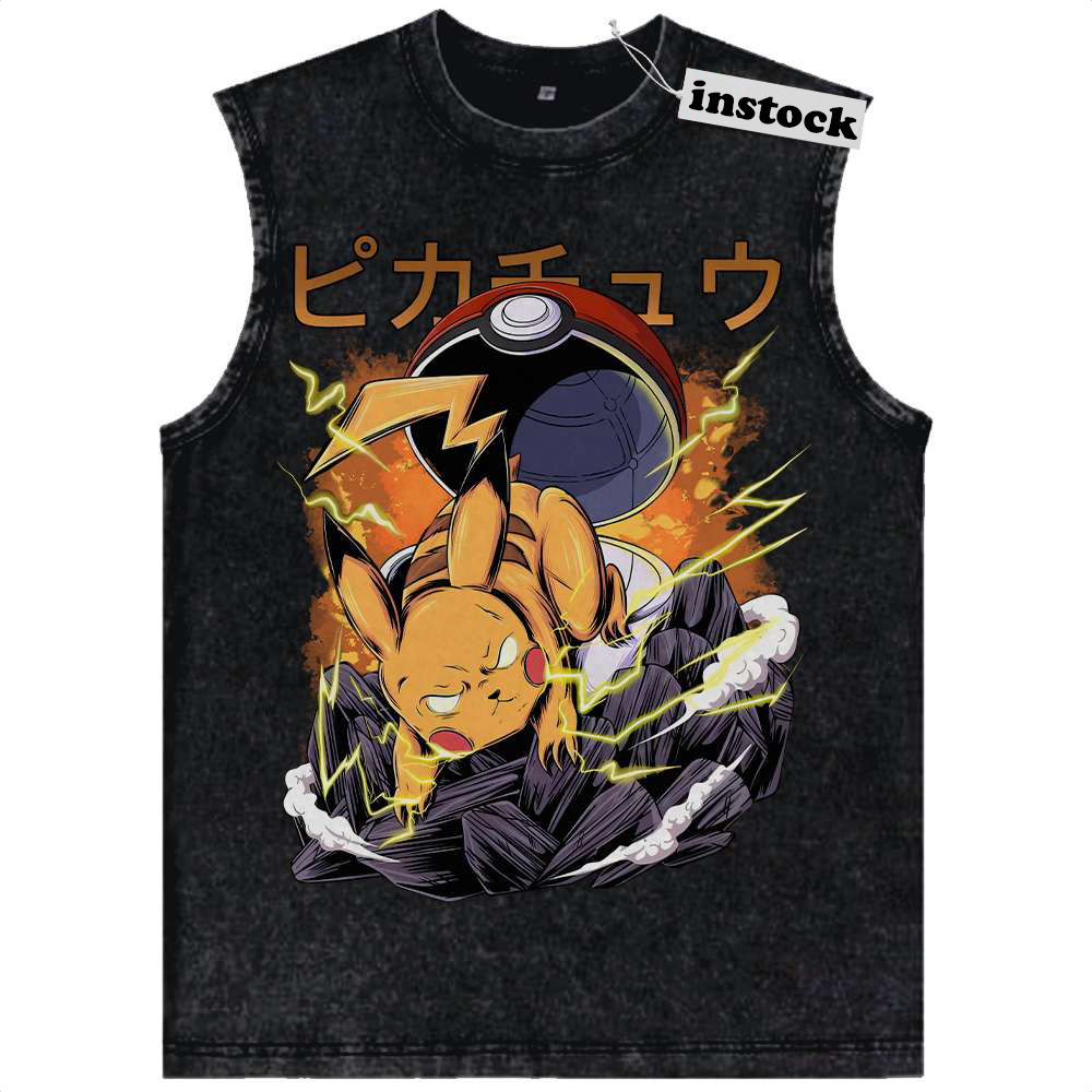 Pikachu Tank Top, Pokemon Tank Top, Anime Tank Top, Vintage Tank Top