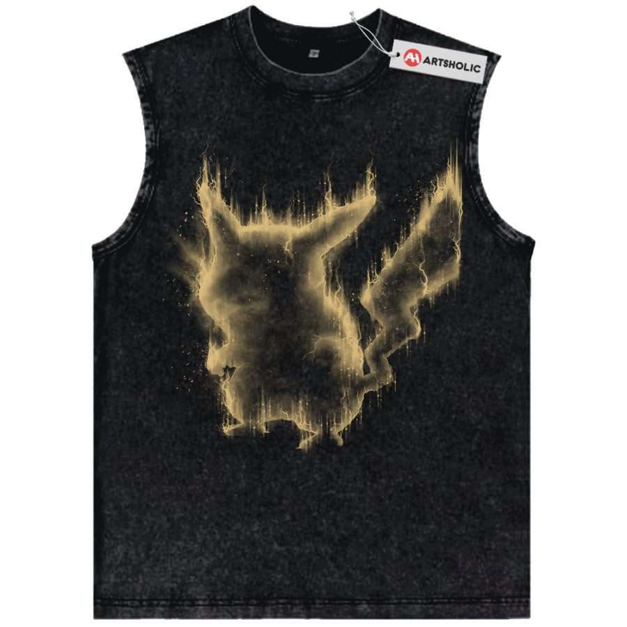 Alternative view of Pikachu Tank Top, Pokemon Tank Top, Anime Tank Top, Vintage Tank Top