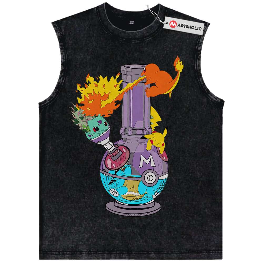 Pikachu Tank Top, Squirtle Tank Top, Charmander Tank Top, Bulbasaur Tank Top, Pokemon Tank Top, Anime Tank Top, Vintage Tank Top