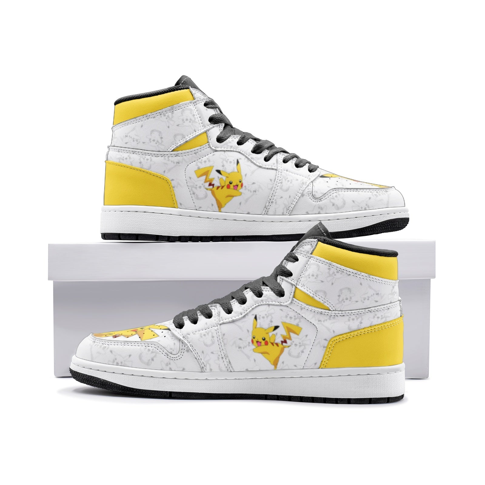 Pikachu V2 Pokemon Custom Sneaker Mid 1 Basketball Shoes - Otaku Hall