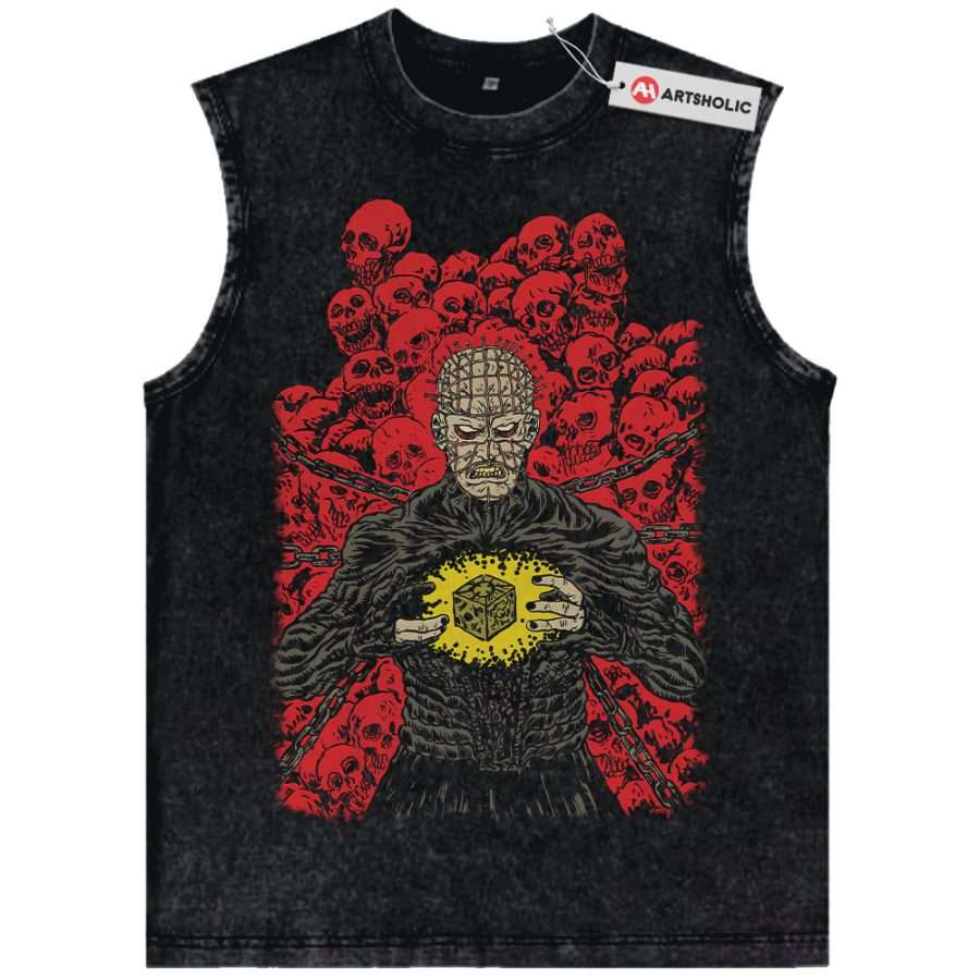 Alternative view of Pinhead Tank Top, Hellraiser Tank Top, Halloween Tank Top, Horror Tank Top, Vintage Tank Top