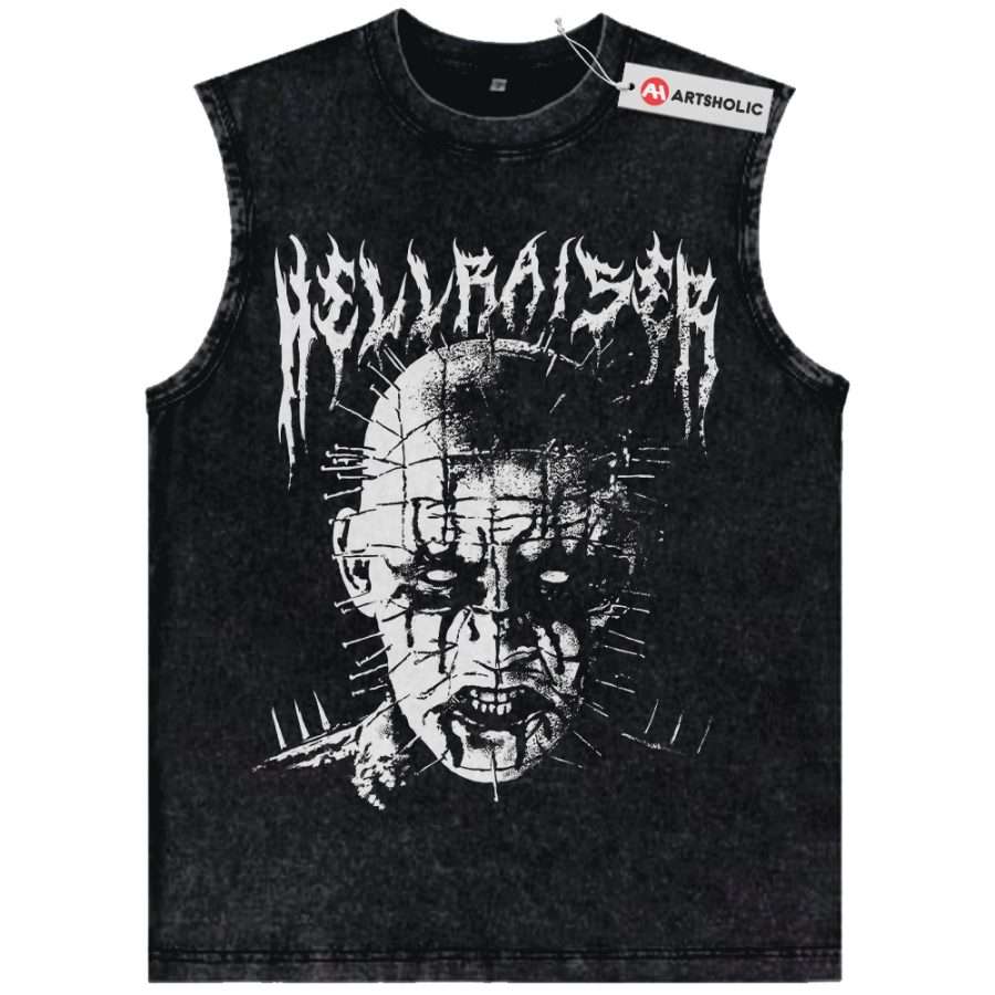 Alternative view of Pinhead Tank Top, Hellraiser Tank Top, Halloween Tank Top, Horror Tank Top, Vintage Tank Top