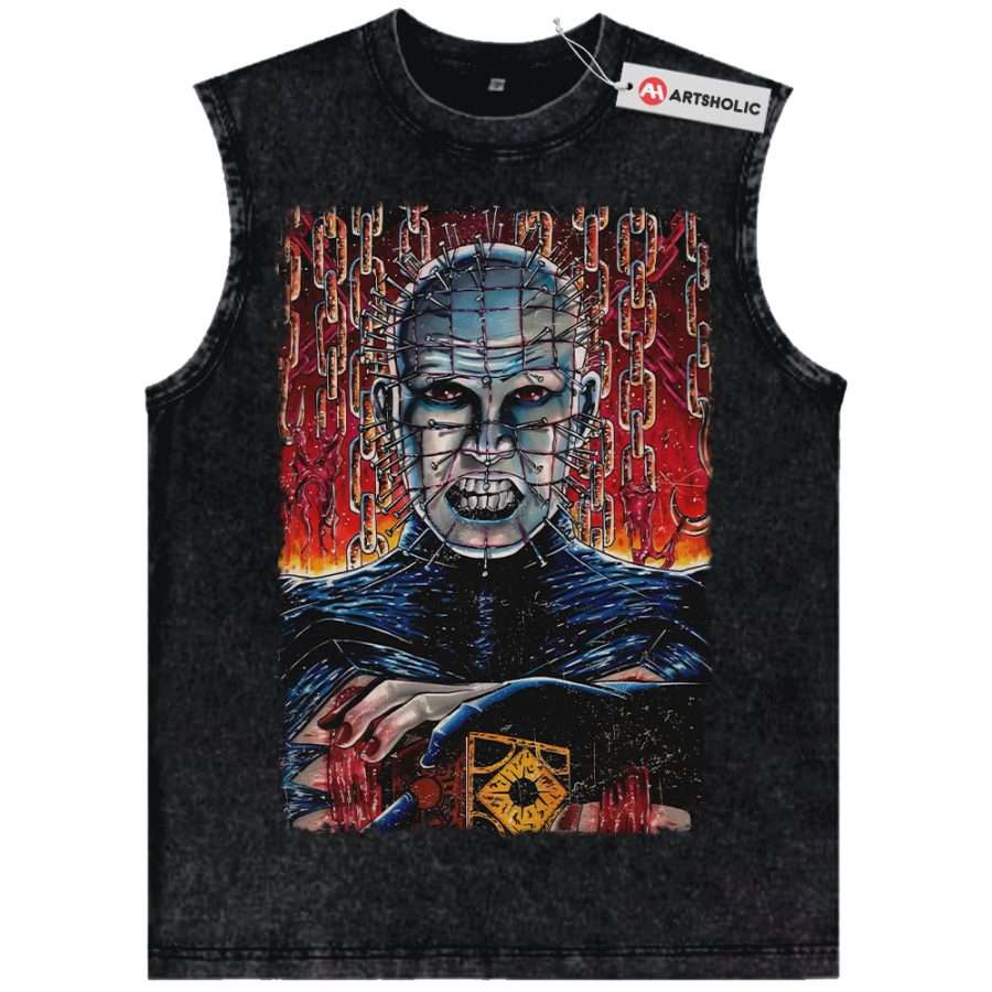 Alternative view of Pinhead Tank Top, Hellraiser Tank Top, Horror Movie Tank Top, Vintage Tank Top