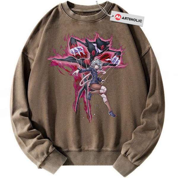 Alternative view of Pitou Sweatshirt, Hunter x Hunter Sweatshirt, HxH Sweatshirt, Anime Sweatshirt, Vintage Sweatshirt