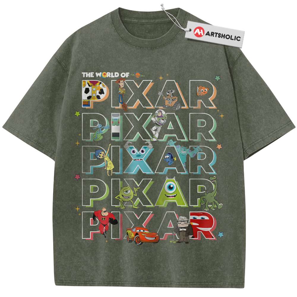 Alternative view of Pixar Characters Shirt, Cartoon Shirt, Vintage T-Shirt