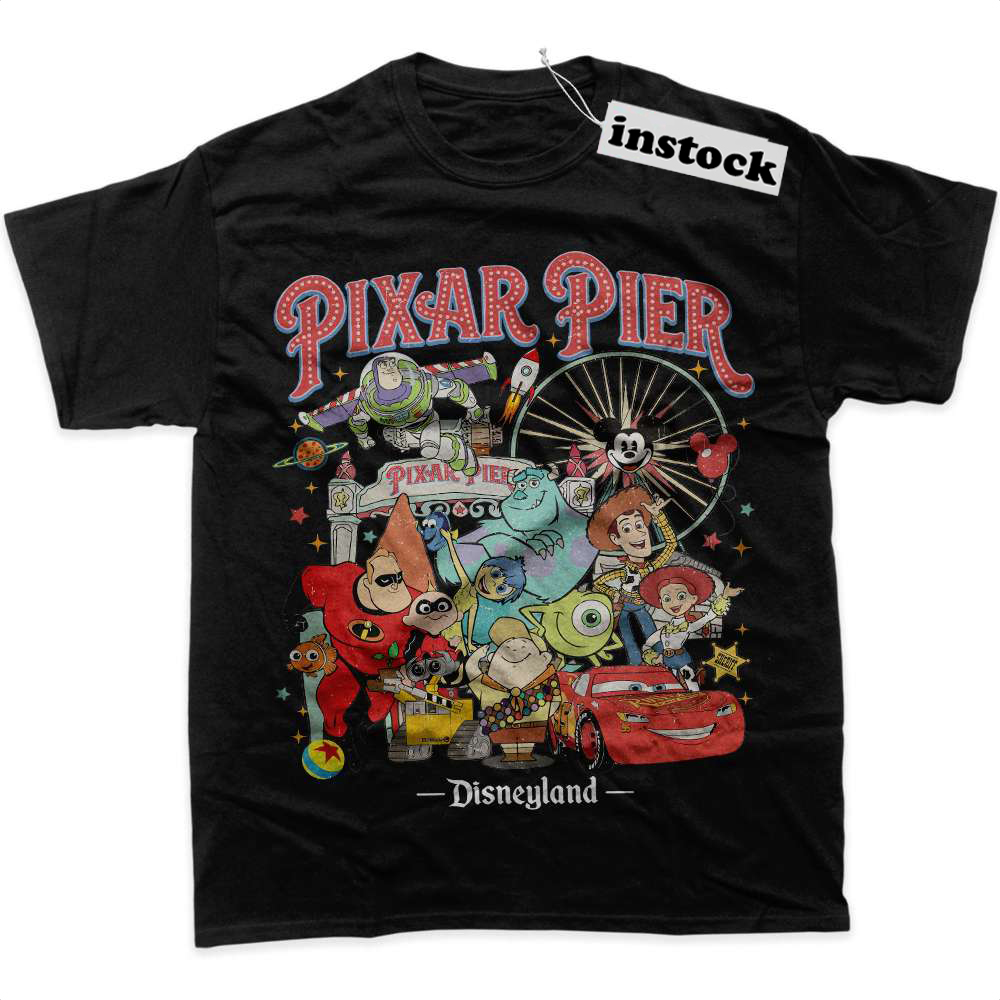 Pixar x Disney Shirt, Cartoon Shirt, Graphic T-Shirt