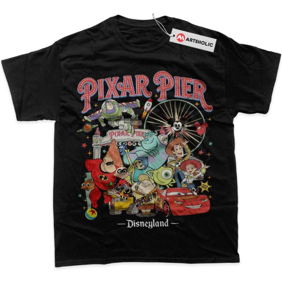 Alternative view of Pixar x Disney Shirt, Cartoon Shirt, Graphic T-Shirt