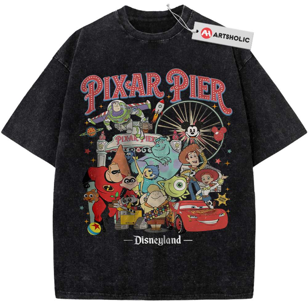 Alternative view of Pixar x Disney Shirt, Cartoon Shirt, Vintage T-Shirt