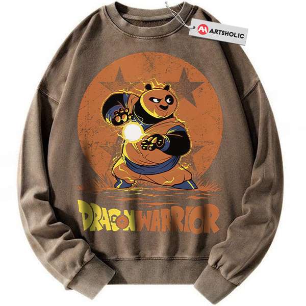 Alternative view of Po Sweatshirt, Kung Fu Panda Sweatshirt, Animated Sweatshirt, Vintage Sweater