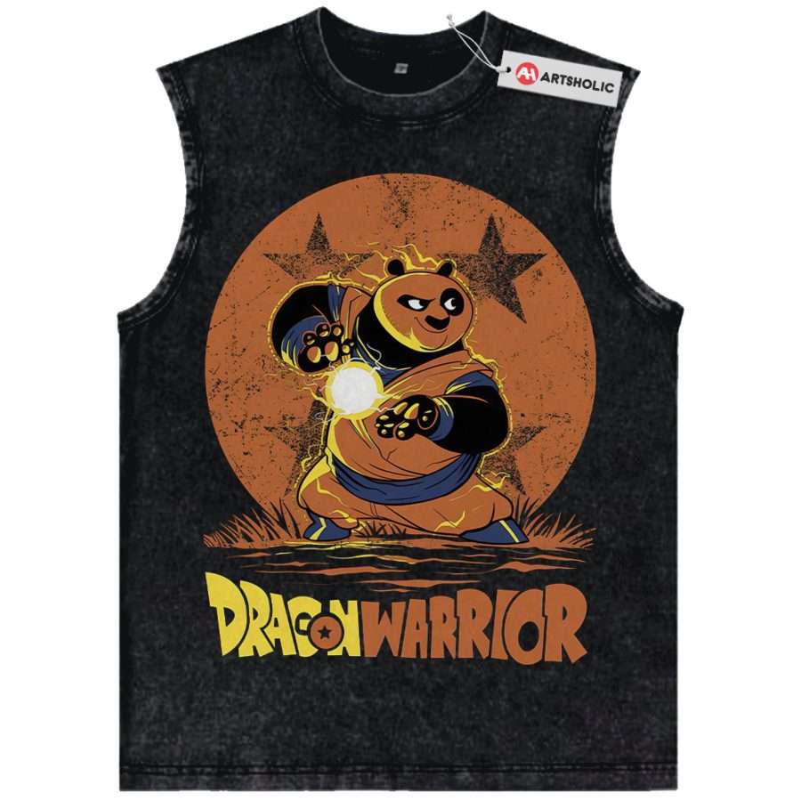 Alternative view of Po Tank Top, Kung Fu Panda Tank Top, Animated Tank Top, Vintage Tank Top