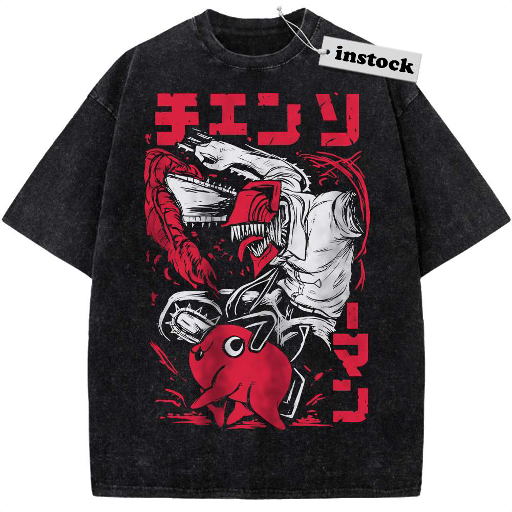 Pochita vs Denji Shirt, Chainsaw Man Shirt, Anime Shirt, Vintage Tee