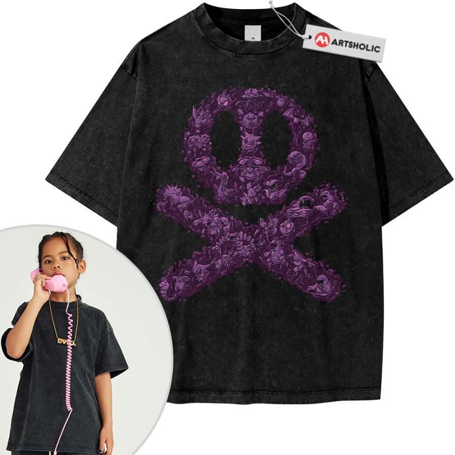 Alternative view of Poison-Type Pokemon Shirt For Kids, Anime Shirt For Kids, Vintage T-Shirt For Kids