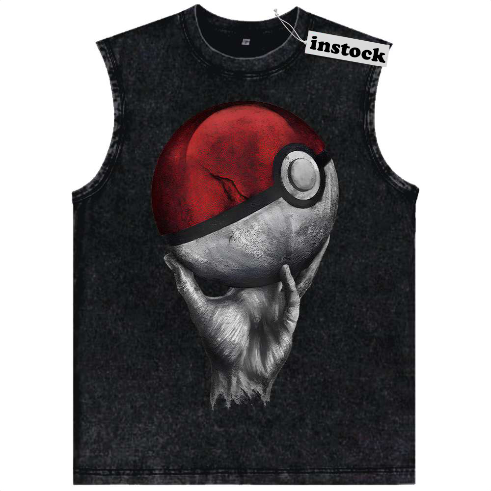 Poke Ball Tank Top, Pokemon Tank Top, Anime Tank Top, Vintage Tank Top