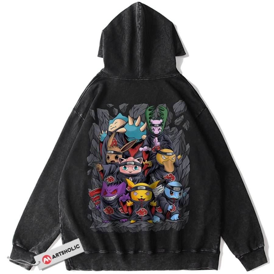 Alternative view of Pokemon Hoodie, Anime Hoodie, Vintage Hoodie