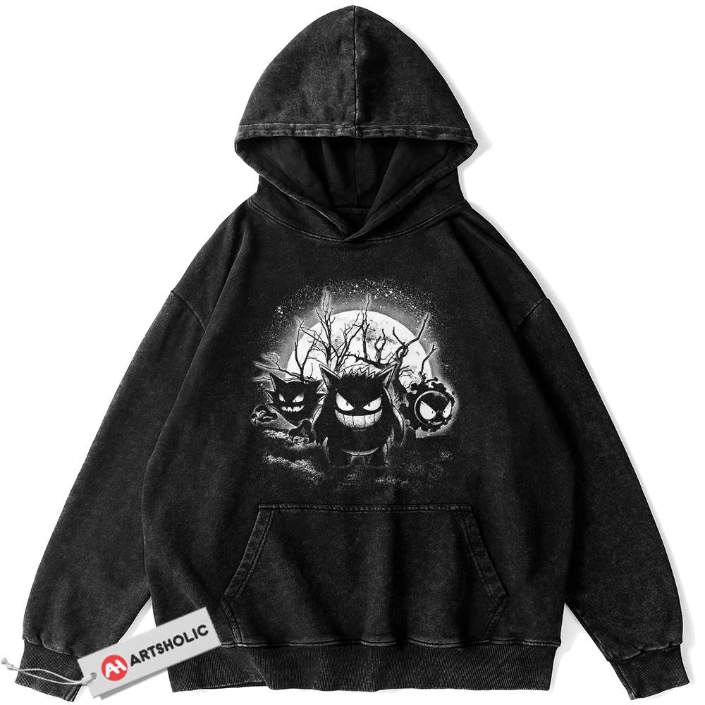 Pokemon Hoodie, Gengar Hoodie, Gatsly Hoodie, Haunter Hoodie, Anime Hoodie, Vintage Hoodie