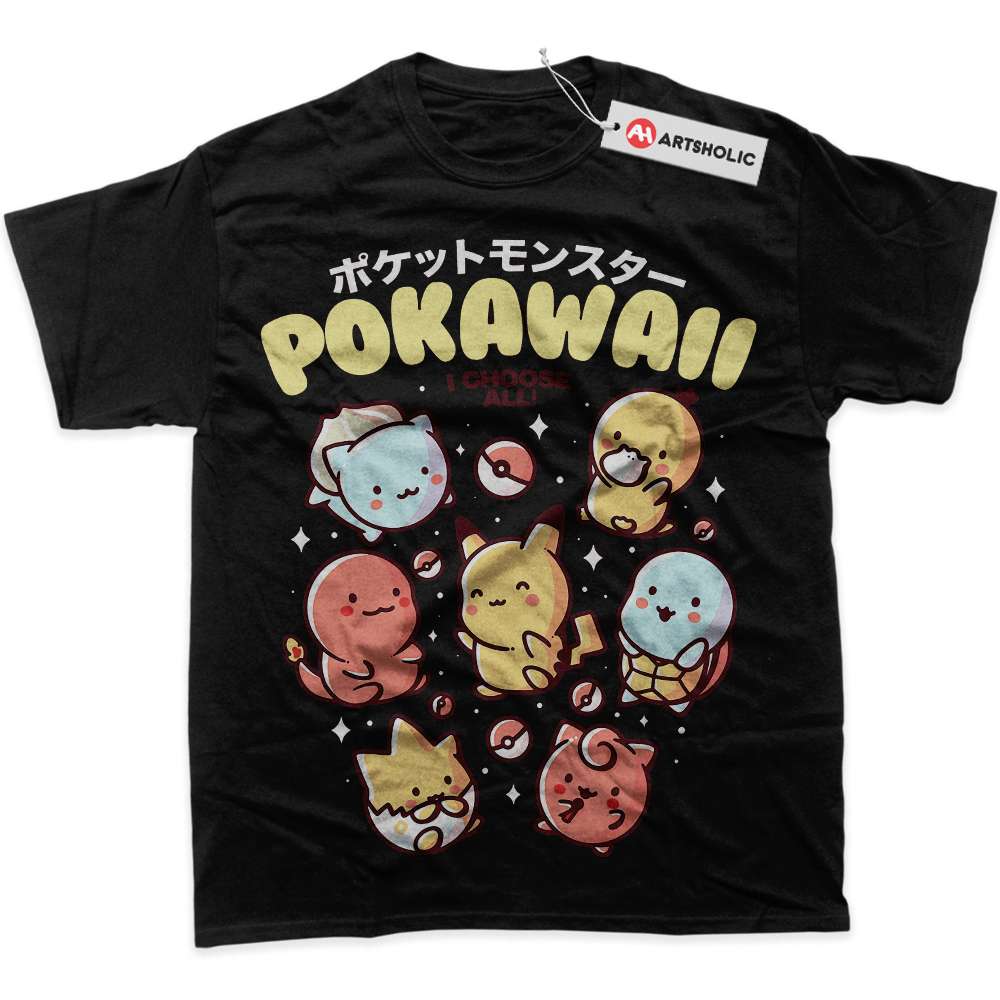 Alternative view of Pokemon Shirt, Anime Shirt, graphic Tee
