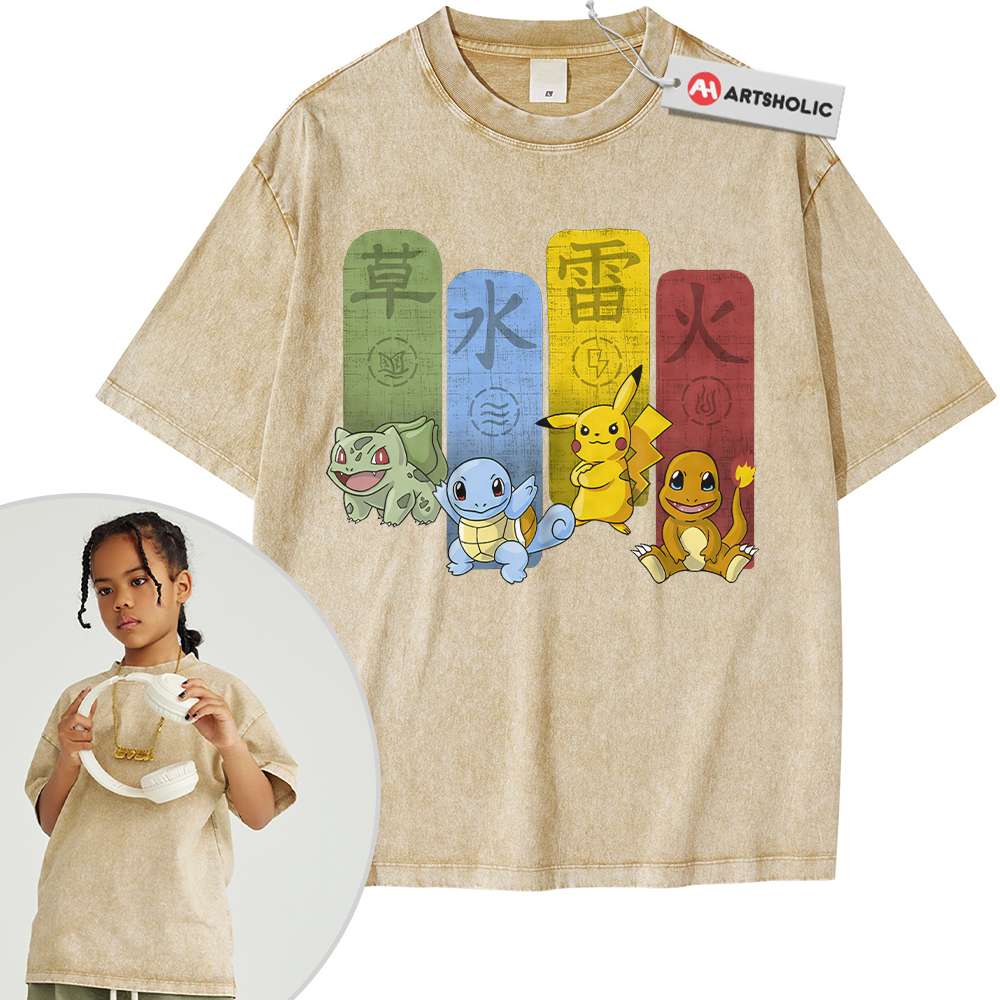 Alternative view of Pokemon Shirt For Kids, Anime Shirt For Kids, Vintage T-Shirt For Kids