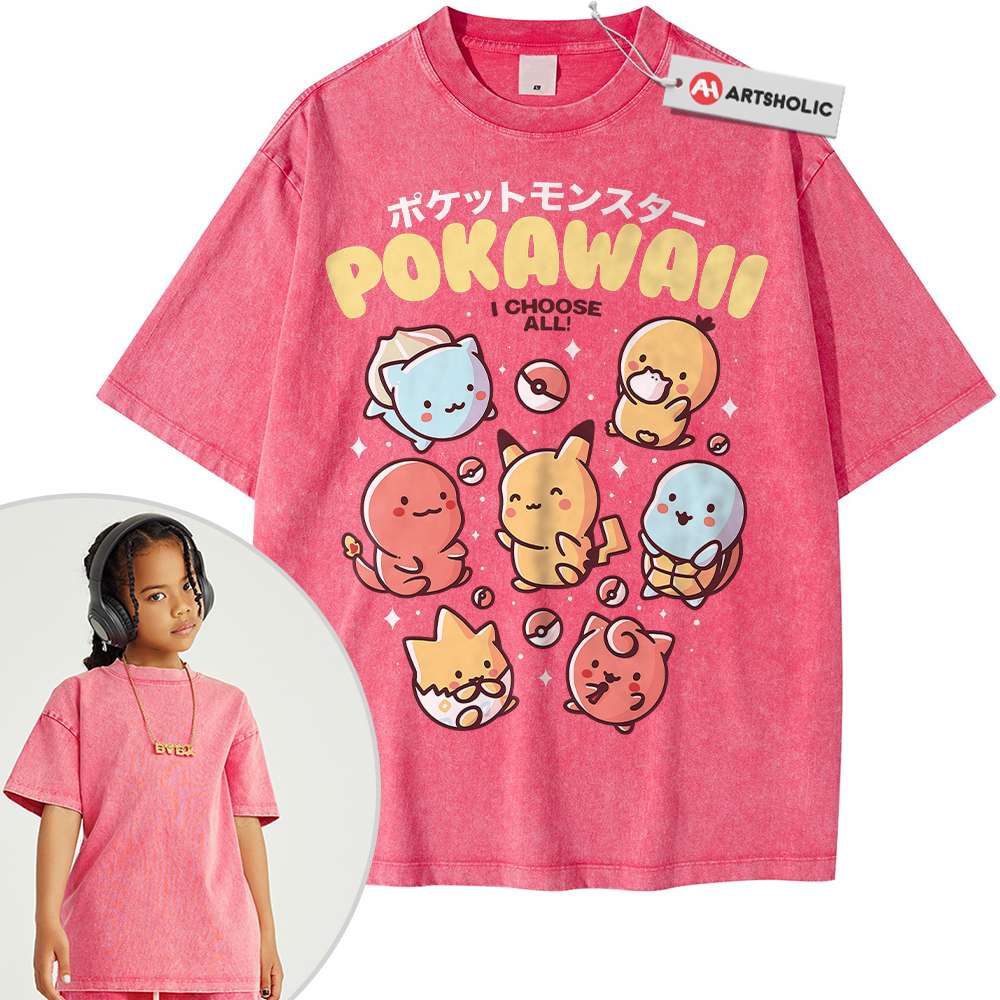Alternative view of Pokemon Shirt For Kids, Anime Shirt For Kids, Vintage Tee For Kids