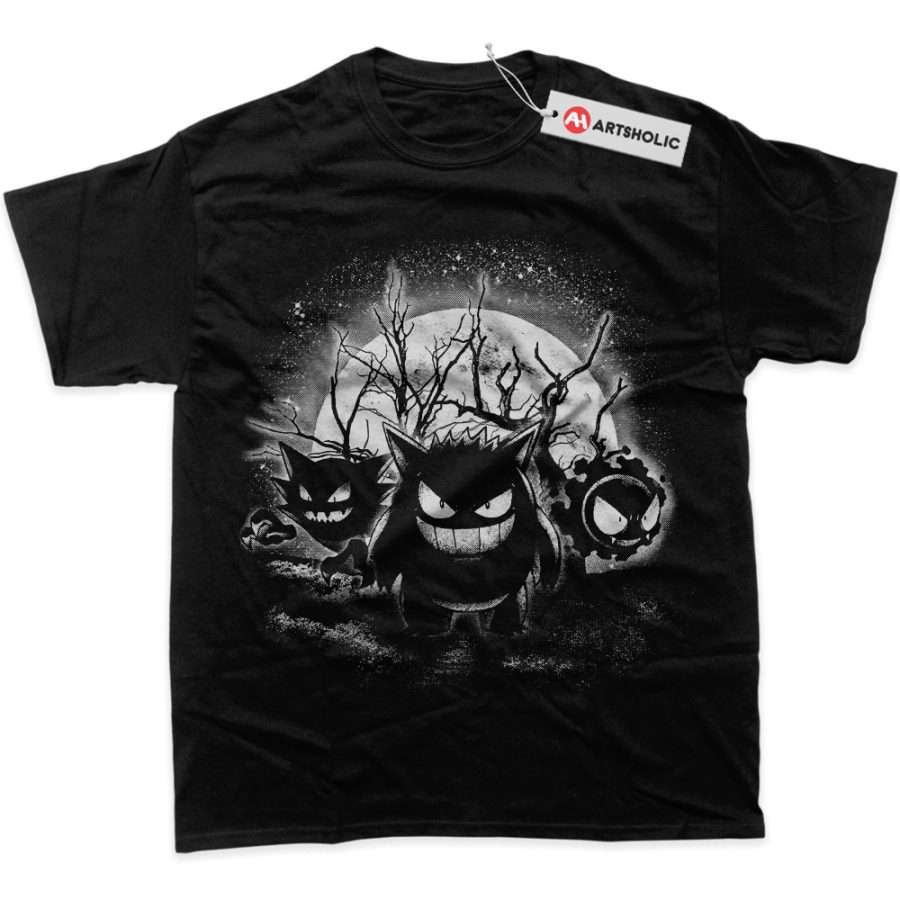 Alternative view of Pokemon Shirt, Gengar Shirt, Gatsly Shirt, Haunter Shirt, Anime Shirt, Graphic Tee