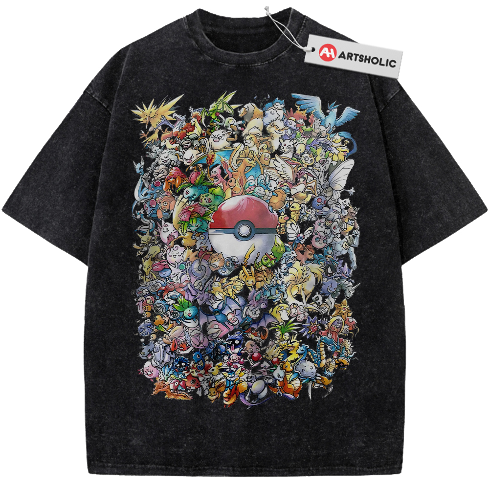 Alternative view of Pokemon Shirt, PKM Shirt, Anime Shirt, Vintage Tee