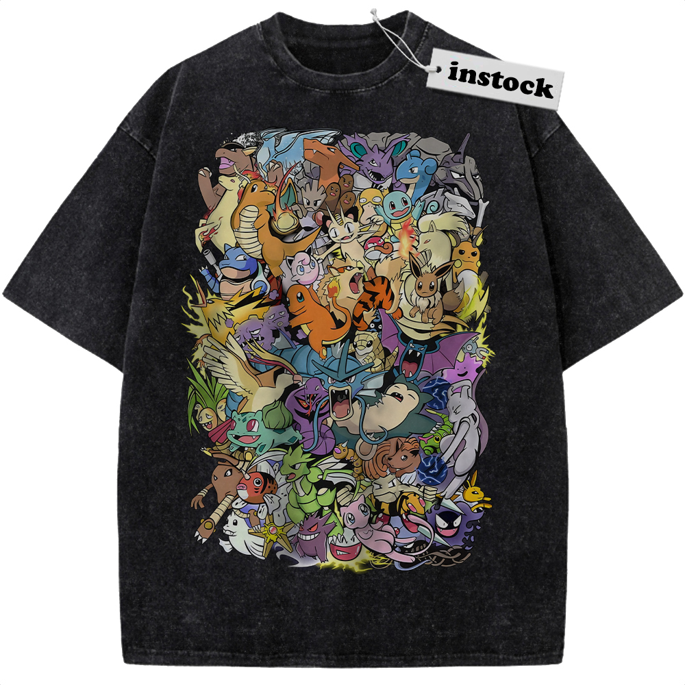 Pokemon Shirt, PKM Shirt, Anime Shirt, Vintage Tee