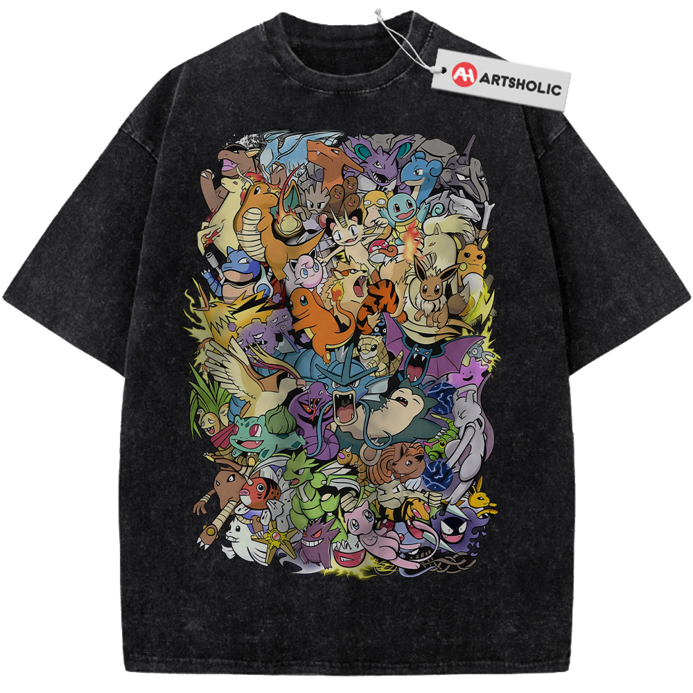 Pokemon Shirt, PKM Shirt, Anime Shirt, Vintage Tee