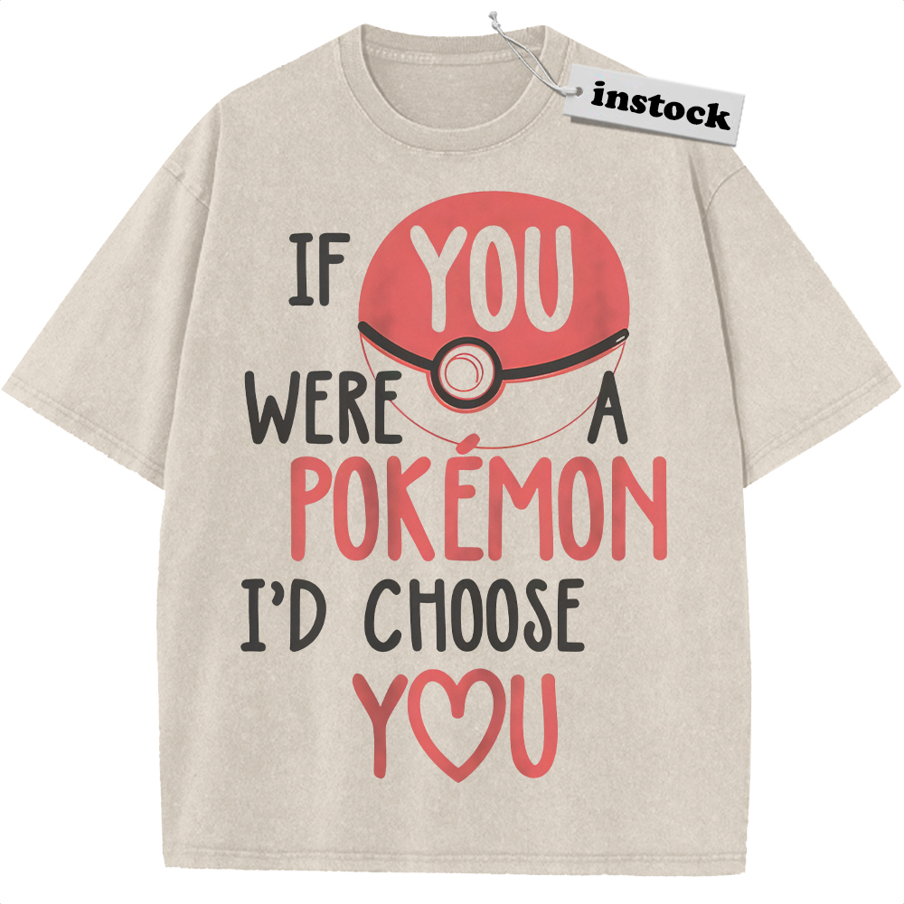 Pokemon Shirt, PKM Shirt, Valentine's Day Shirt, Anime Shirt, Vintage T-Shirt