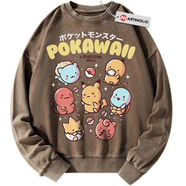 Alternative view of Pokemon Sweatshirt, Anime Sweatshirt, Vintage Sweater