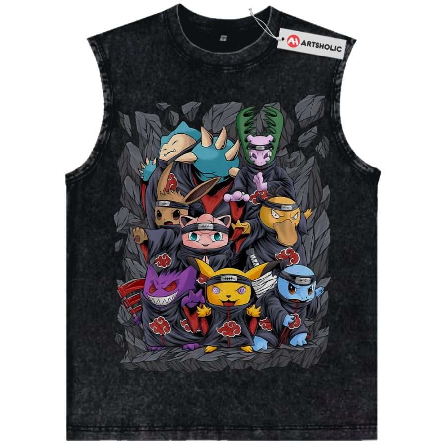 Alternative view of Pokemon Tank Top, Anime Tank Top, Vintage Tank Top