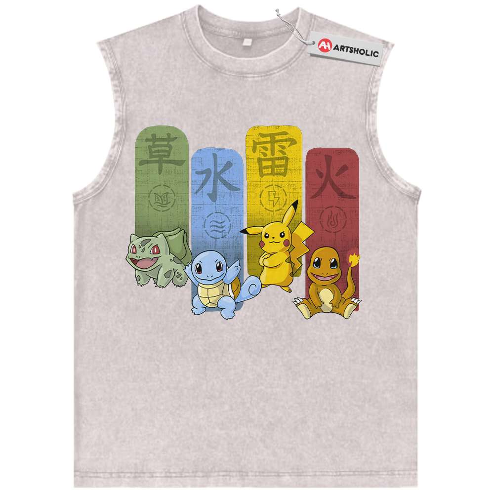 Alternative view of Pokemon Tank Top, Anime Tank Top, Vintage Tank Top