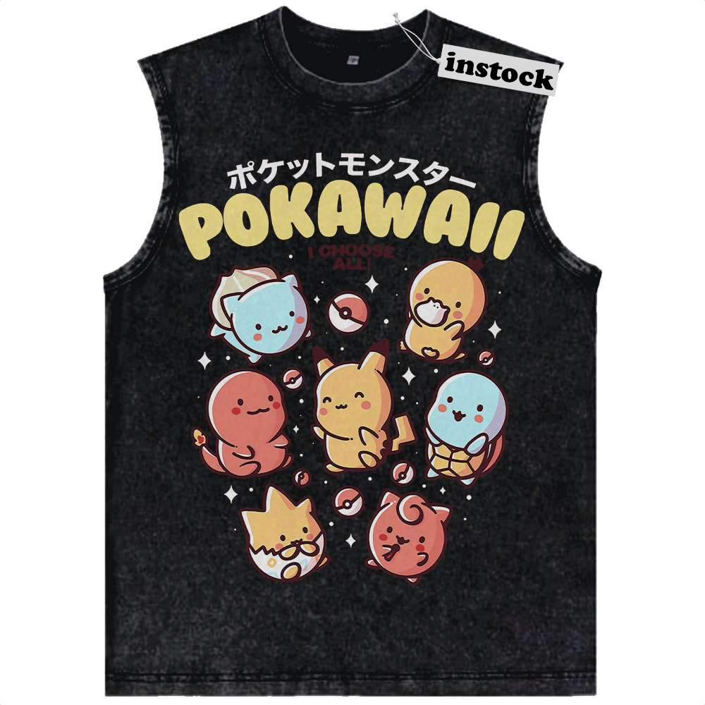 Pokemon Tank Top, Anime Tank Top, Vintage Tank Top