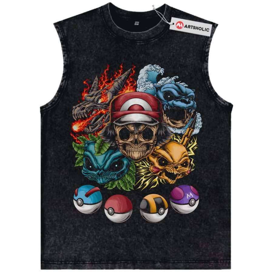 Alternative view of Pokemon Tank Top, Anime Tank Top, Vintage Tank Top