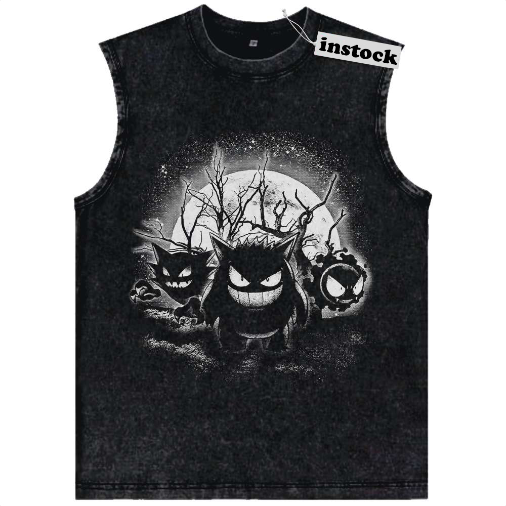 Pokemon Tank Top, Gengar Tank Top, Gatsly Tank Top, Haunter Tank Top, Anime Tank Top, Vintage Tank Top