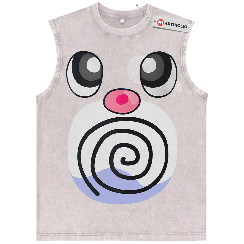 Alternative view of Poliwag Tank Top, Pokemon Tank Top, Anime Tank Top, Vintage Tank Top