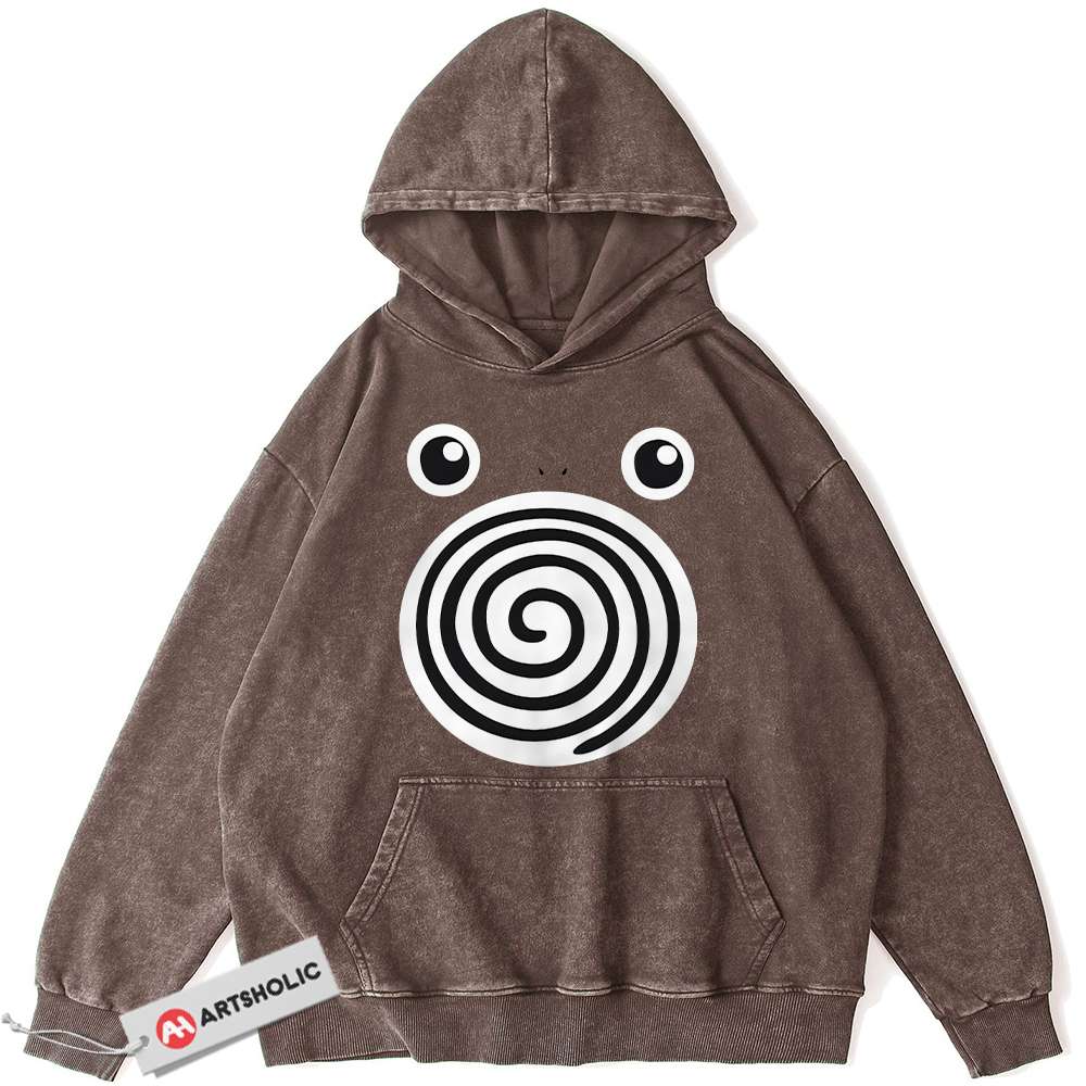 Alternative view of Poliwhirl Hoodie, Pokemon Hoodie, Anime Hoodie, Vintage Hoodie