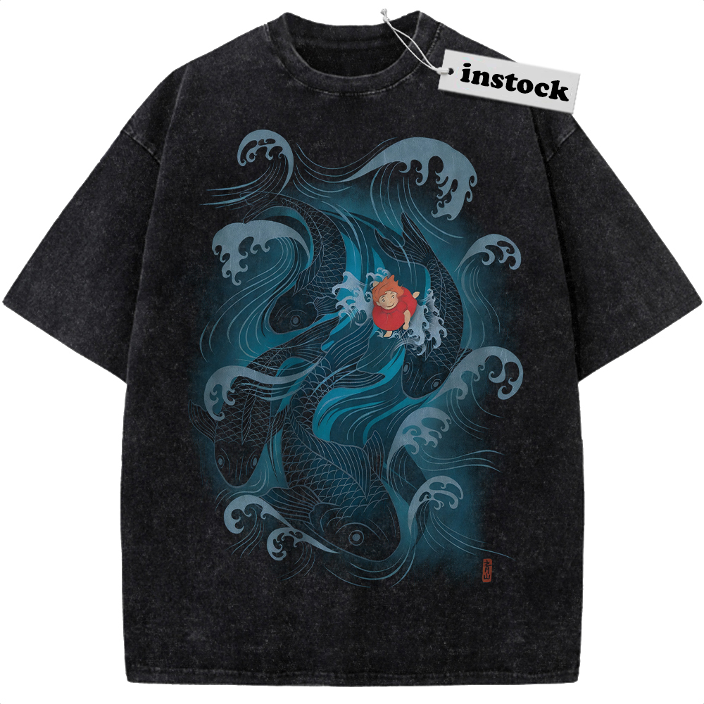 Ponyo Shirt, Studio Ghibli Shirt, Anime Shirt, Vintage T-Shirt