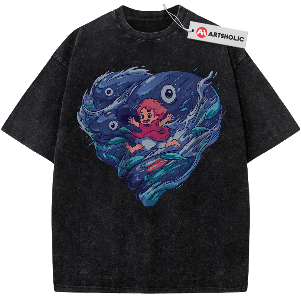 Alternative view of Ponyo Shirt, Studio Ghibli Shirt, Anime Shirt, Vintage T-Shirt