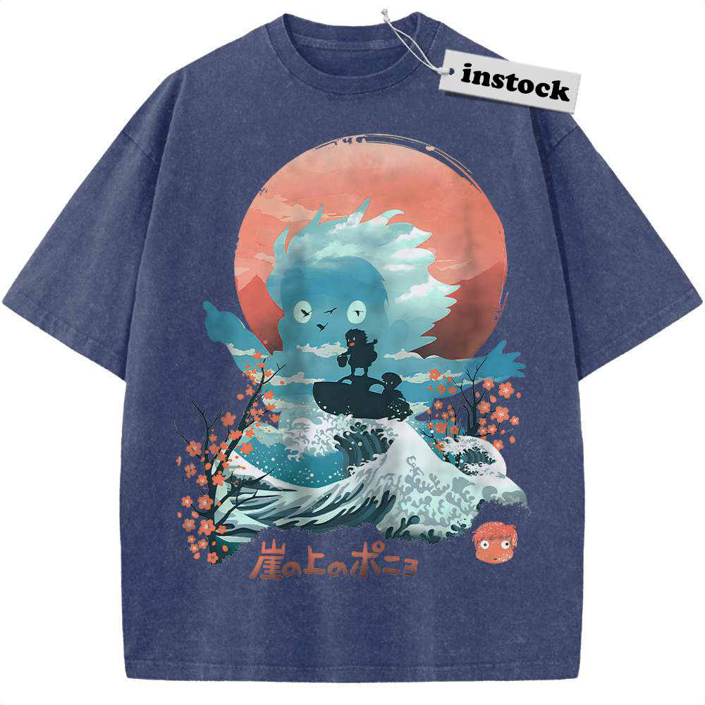 Ponyo Shirt, Studio Ghibli Shirt, Anime Shirt, Vintage Tee