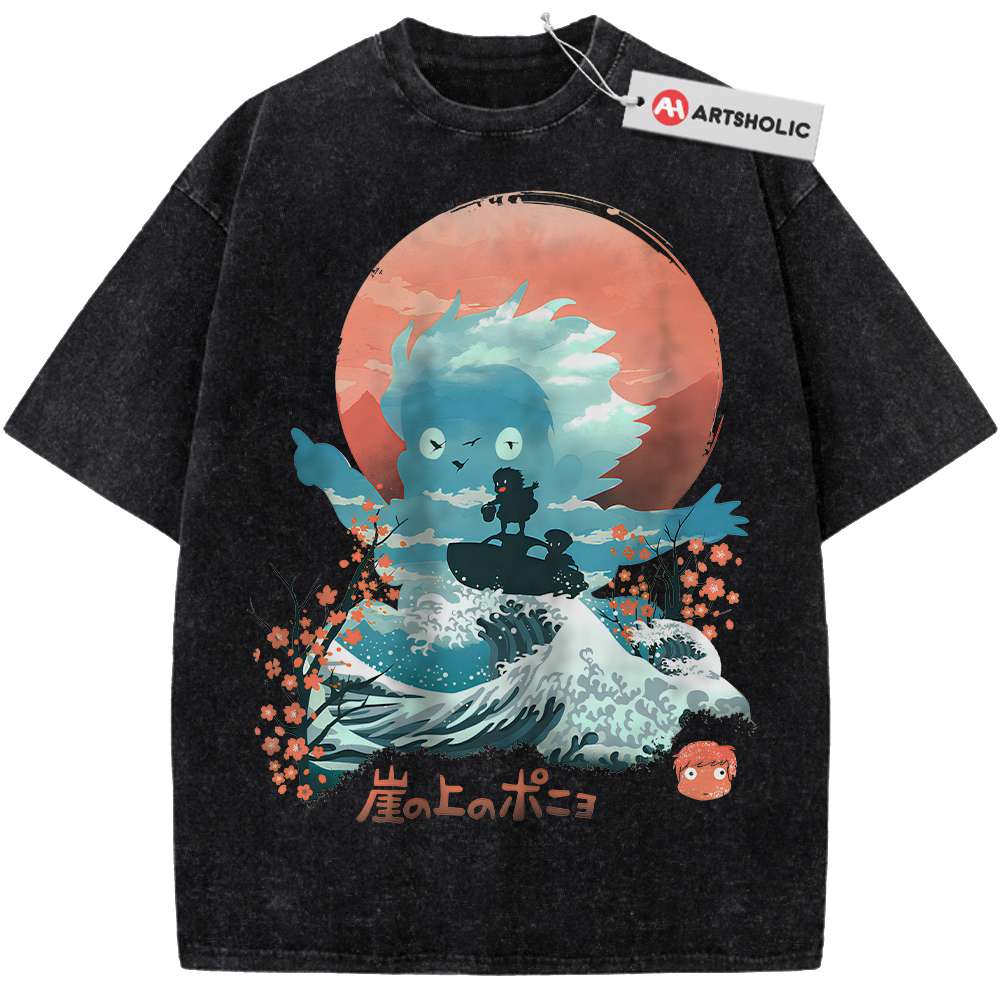 Alternative view of Ponyo Shirt, Studio Ghibli Shirt, Anime Shirt, Vintage Tee