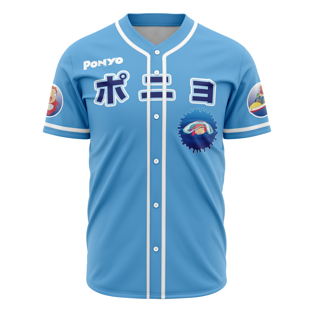 Ponyo Studio Ghibli Custom Baseball Jersey - Otaku Hall