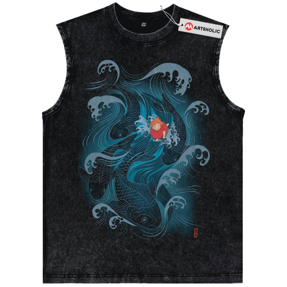 Ponyo Tank Top, Studio Ghibli Tank Top, Anime Tank Top, Vintage Tank Top