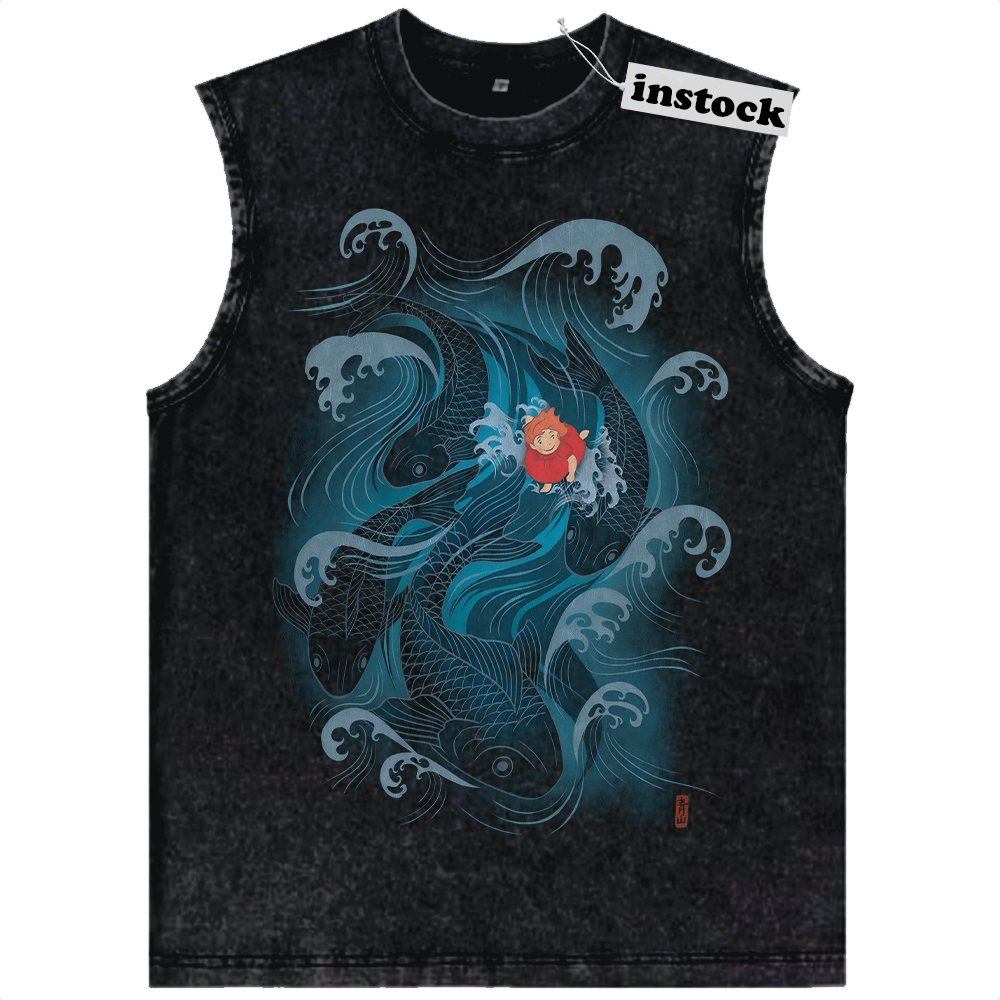 Ponyo Tank Top, Studio Ghibli Tank Top, Anime Tank Top, Vintage Tank Top