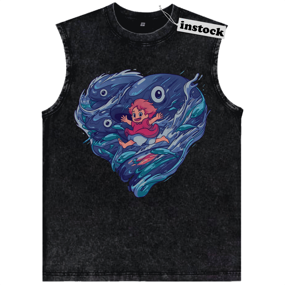 Ponyo Tank Top, Studio Ghibli Tank Top, Anime Tank Top, Vintage Tank Top